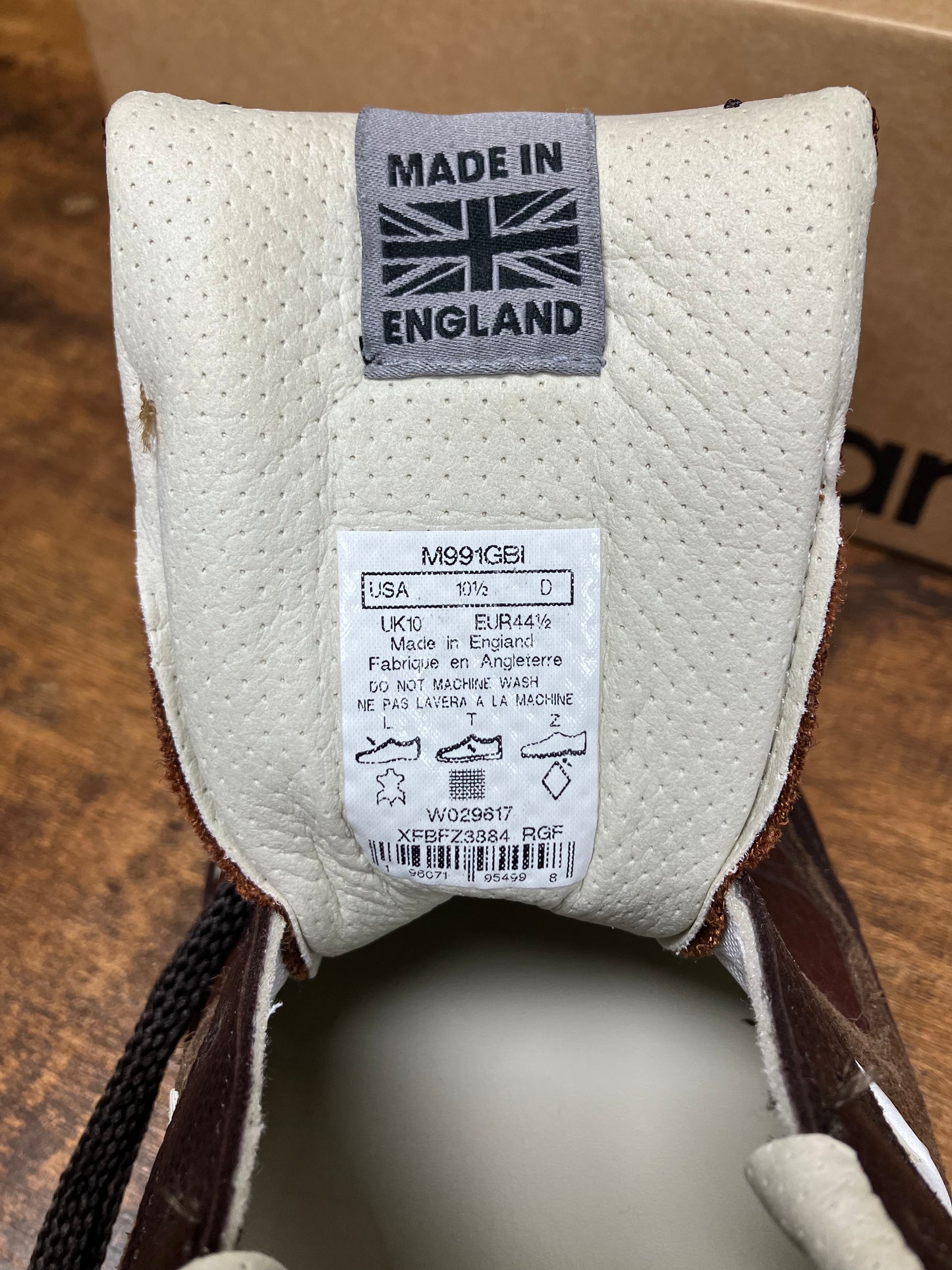 10.5-New Balance 991 Made In England French Roast