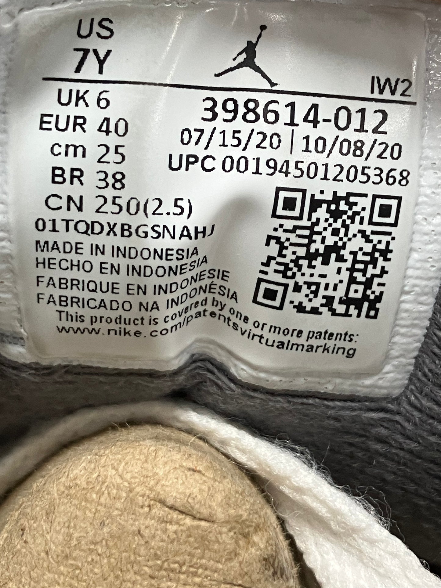 7Y-Air Jordan 3 cool grey