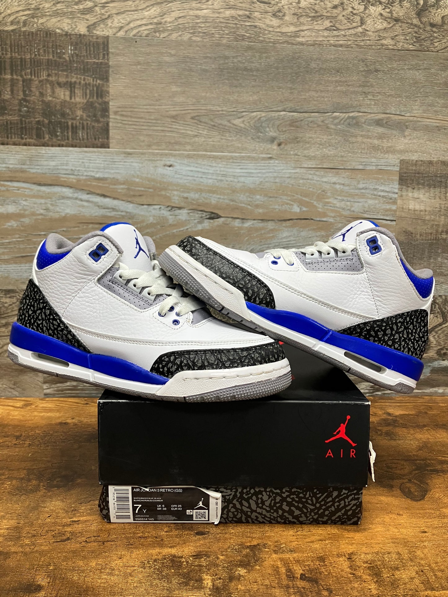 7Y-Air Jordan 3 Racer Blue