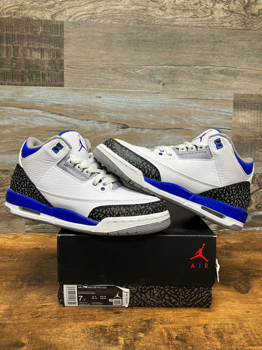 7Y-Air Jordan 3 Racer Blue