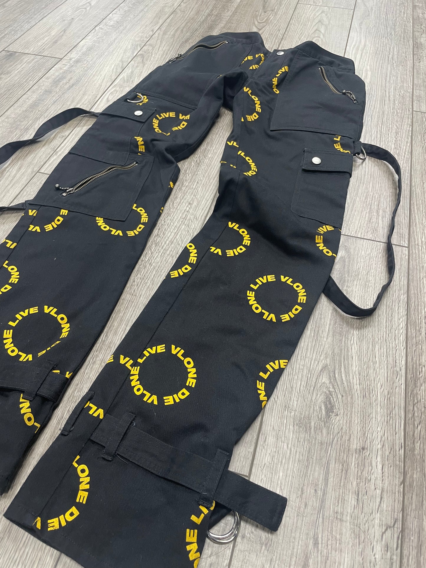 S-Vlone Black/Yellow Bondage Pants