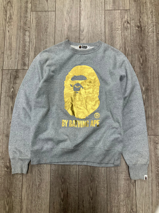 XL-Bape Gold Foil Logo Crewneck