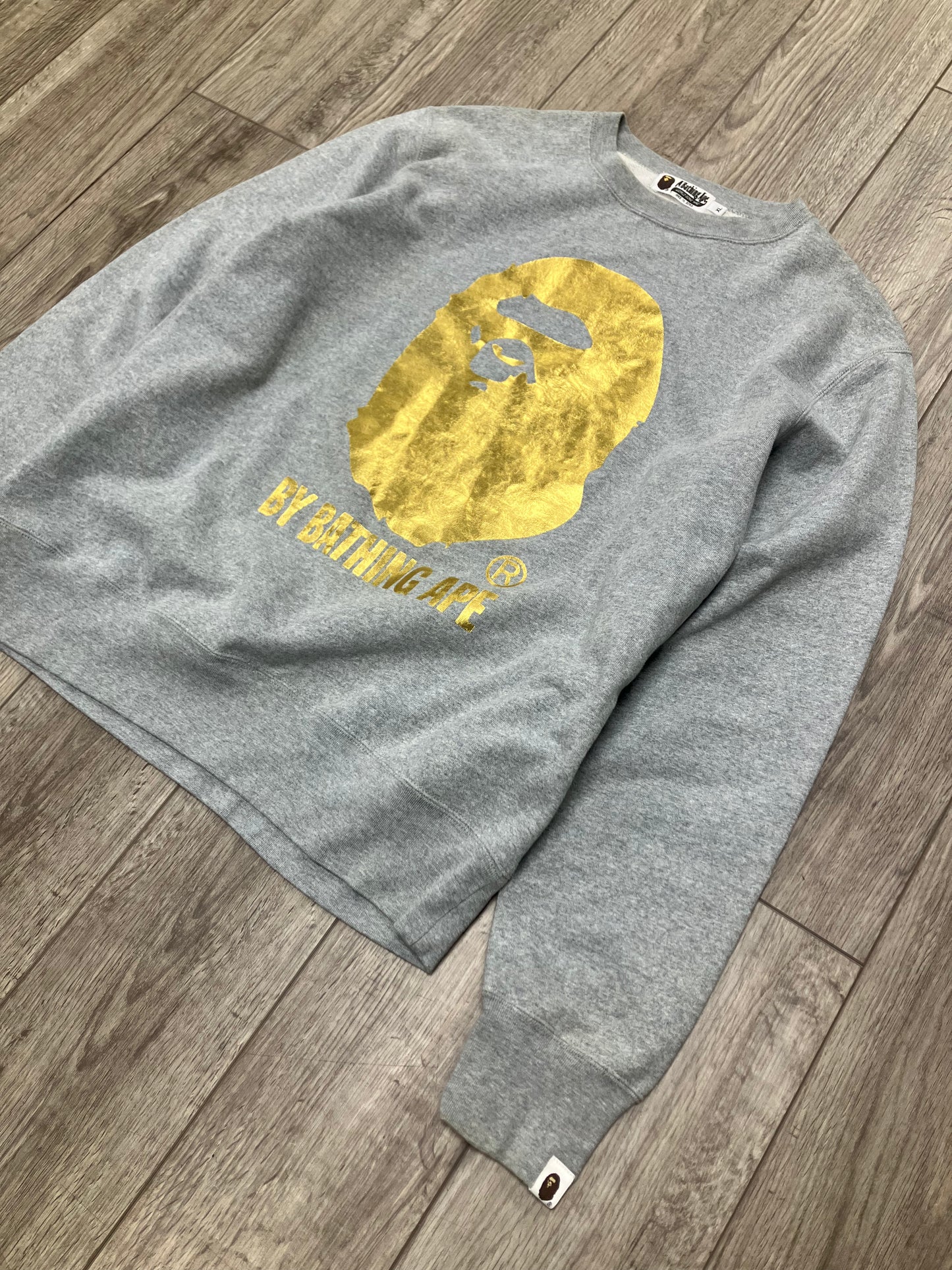 XL-Bape Gold Foil Logo Crewneck