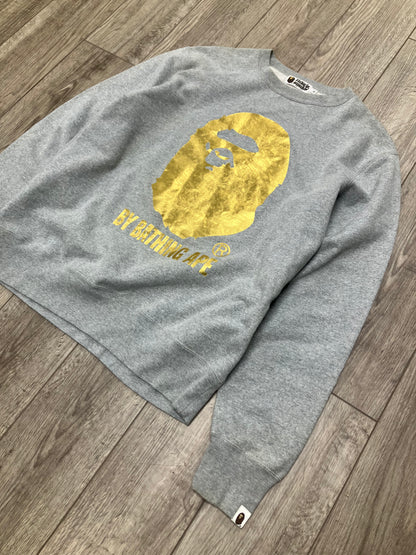 XL-Bape Gold Foil Logo Crewneck