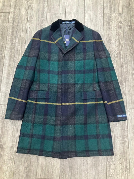 40R-Polo Ralph Lauren Plaid Velvet Collar Wool Coat