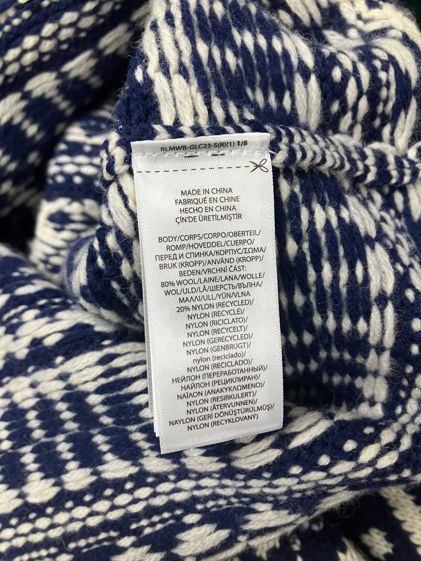 L-Polo Ralph Lauren Snowflake Wool Sweater