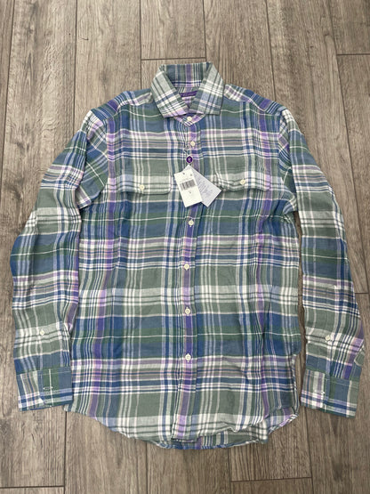 S-Purple Label Ralph Lauren Multicolor Plaid Button Up Long Sleeve