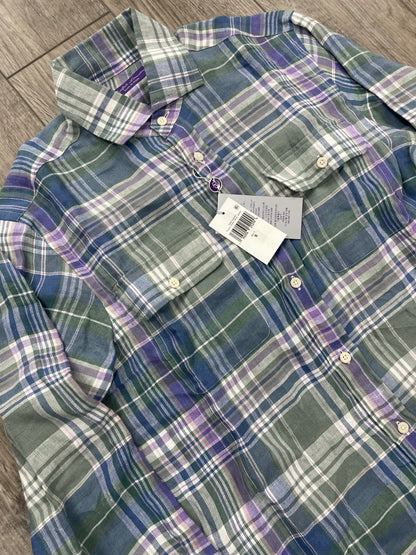 S-Purple Label Ralph Lauren Multicolor Plaid Button Up Long Sleeve