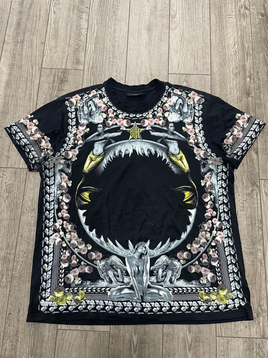 M-Givenchy Shark And Mermaid Black Tee