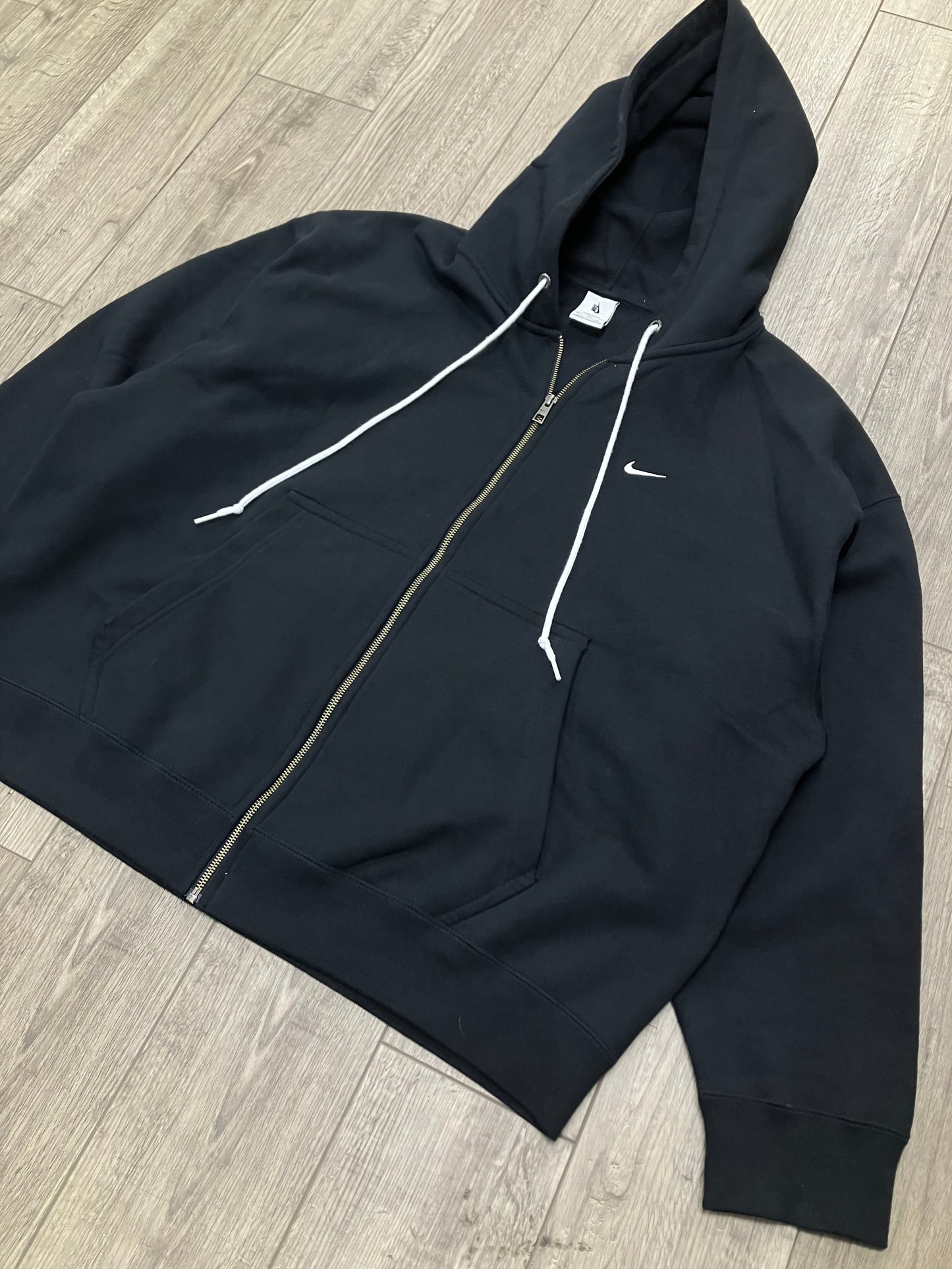 2XL-Nike Boxy Zip up Black Hoodie
