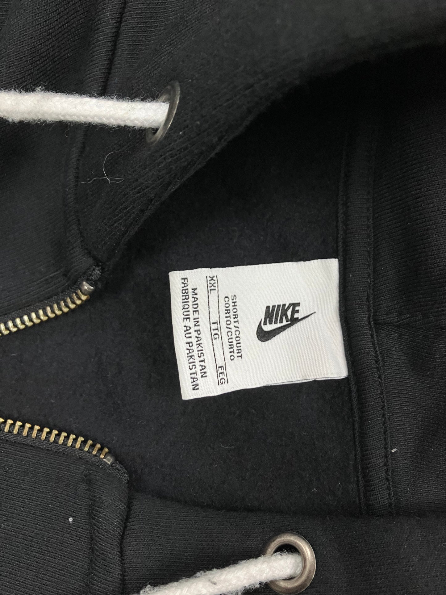 2XL-Nike Boxy Zip up Black Hoodie