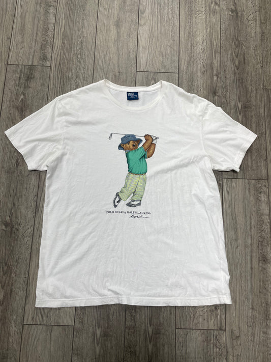 L-Vintage Polo Ralph Lauren Golfing Bear Tee