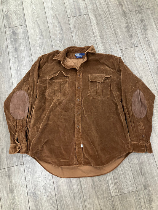 XL-Polo Ralph Lauren Brown Corduroy Button Up
