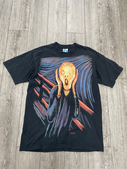 L-Vintage Liquid Blue “The Scream” Black Tee