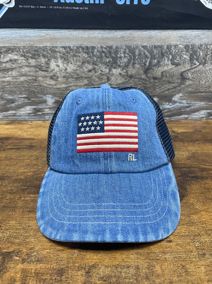 OS-Polo Denim & Supply Flag Denim Ball Cap