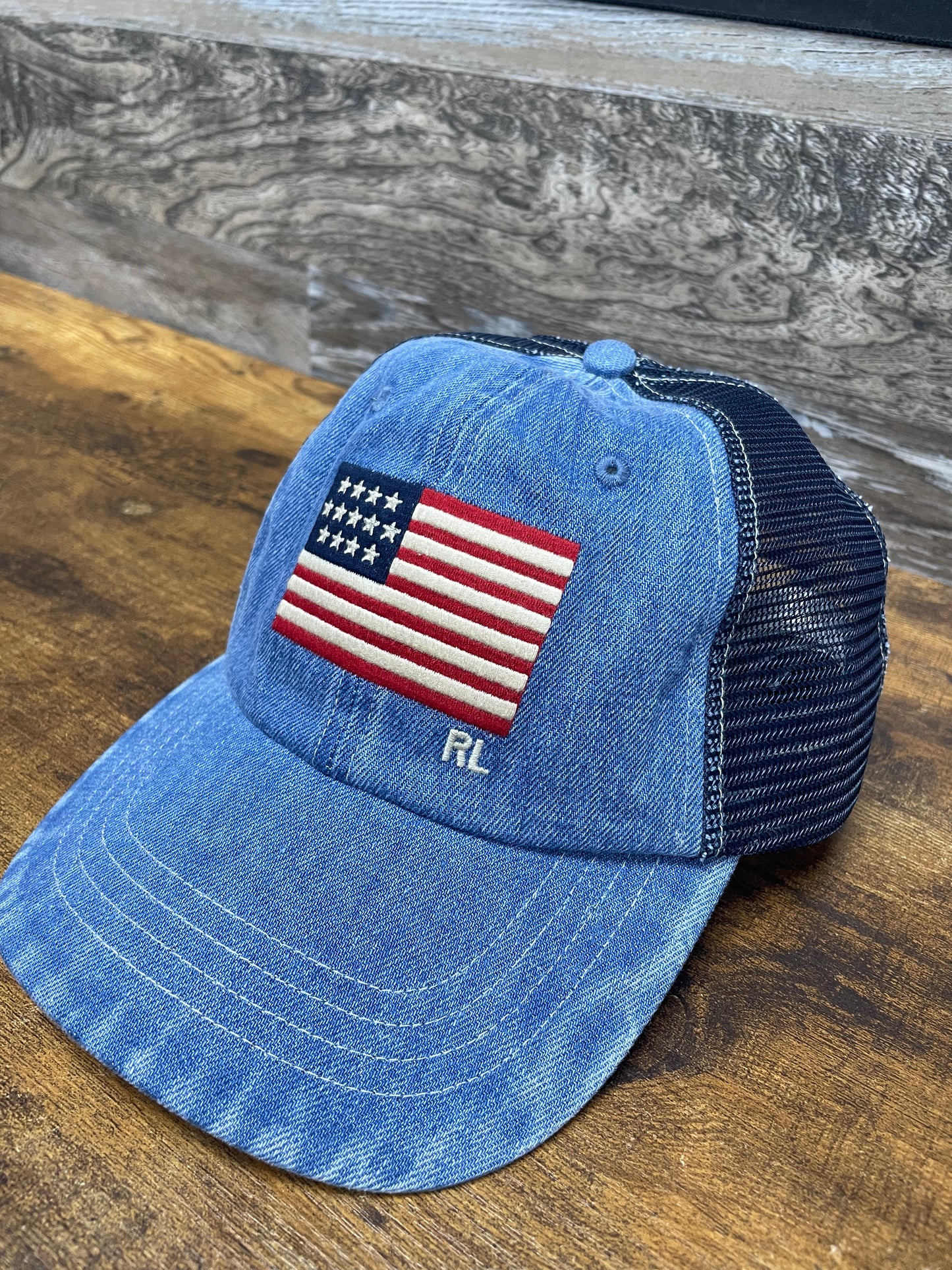 OS-Polo Denim & Supply Flag Denim Ball Cap