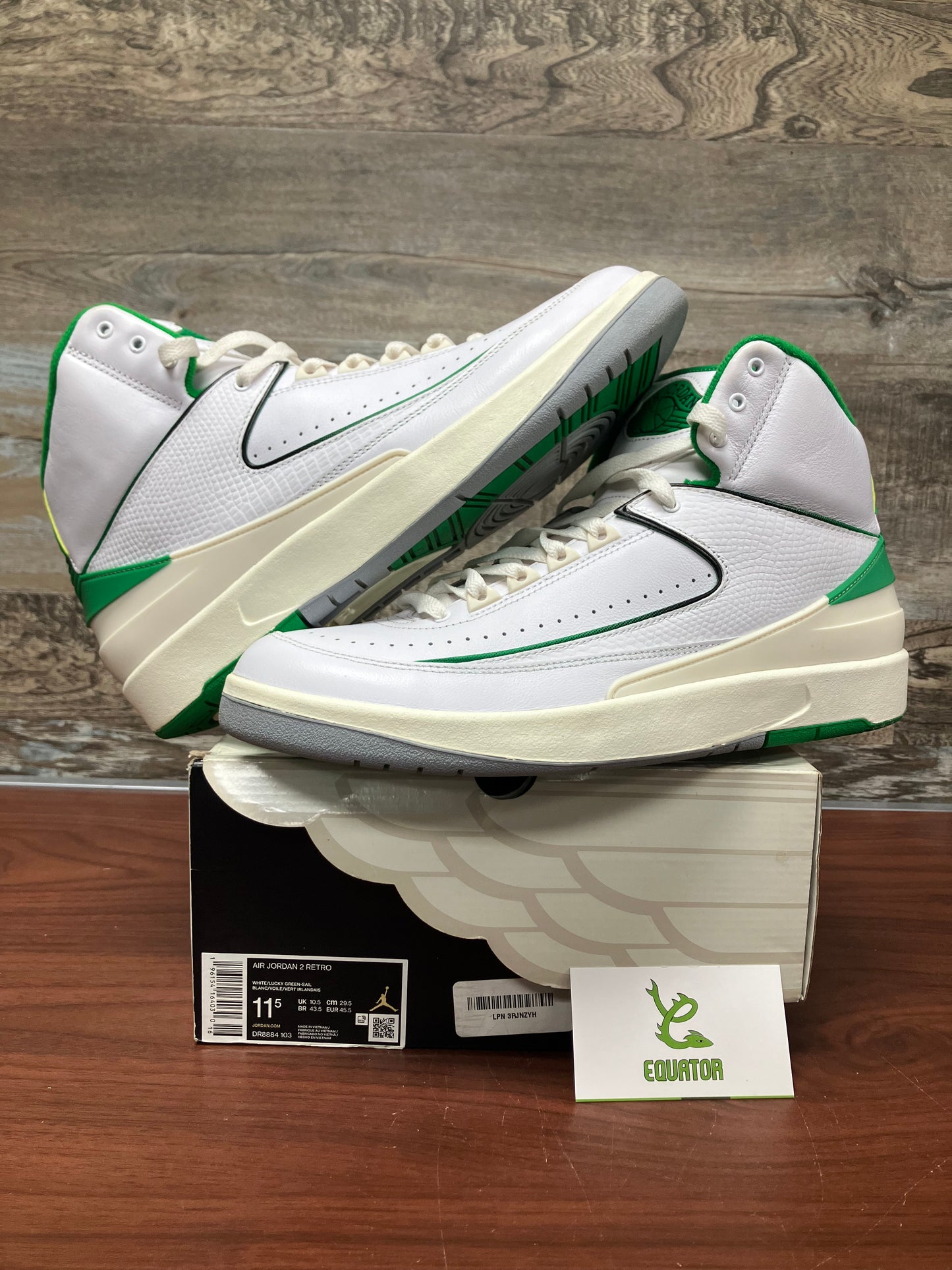 Jordan 2 Retro Lucky Green Size 11.5