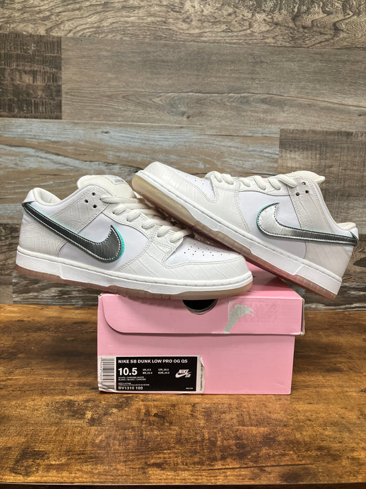 10.5-Nike SB Dunk Pro Low White Diamond Supply