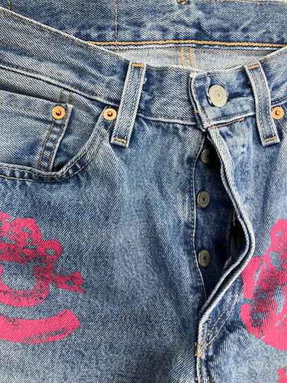 30-Levi’s Denim Tears Bstroy 501 jeans