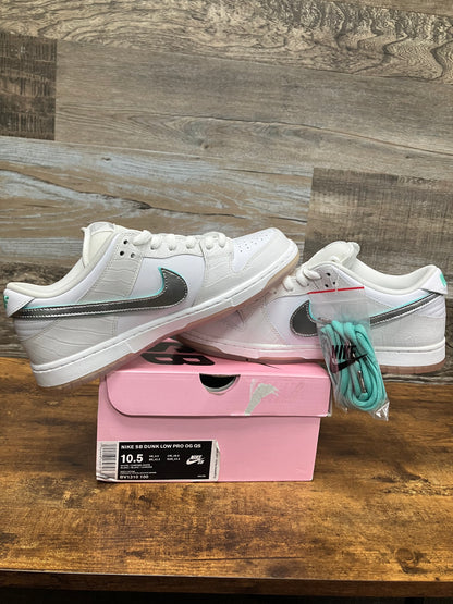 10.5-Nike SB Dunk Pro Low White Diamond Supply