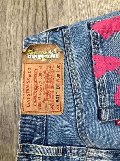30-Levi’s Denim Tears Bstroy 501 jeans