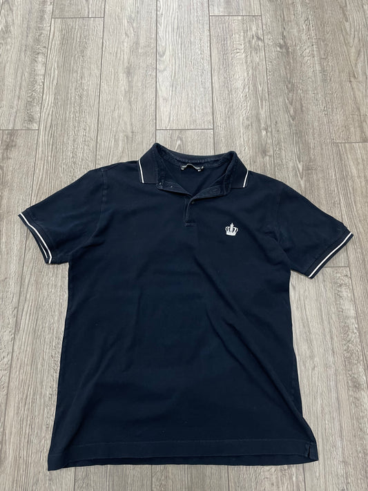52/L-Dolce & Gabbana Black Crown Embroidery Polo