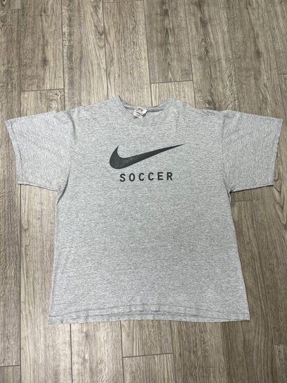 Vintage Nike Soccer Grey Tee Size L