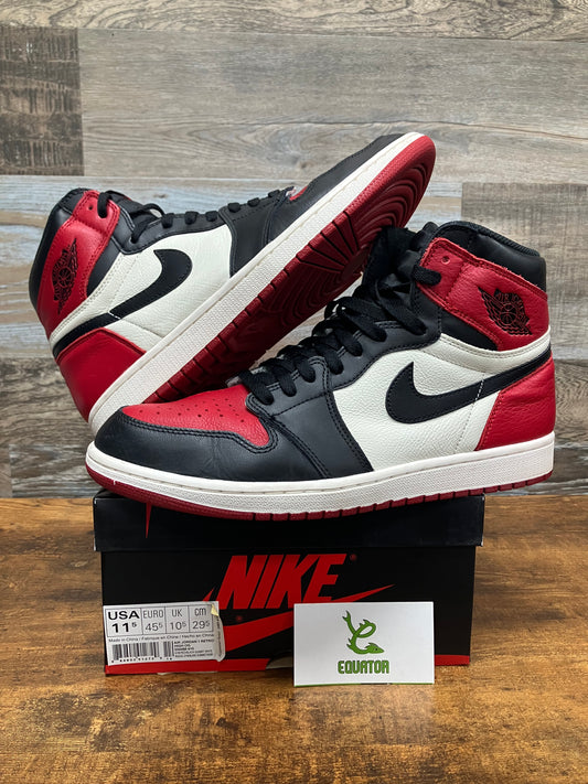 Jordan 1 Retro High OG Bred Toe Size 11.5
