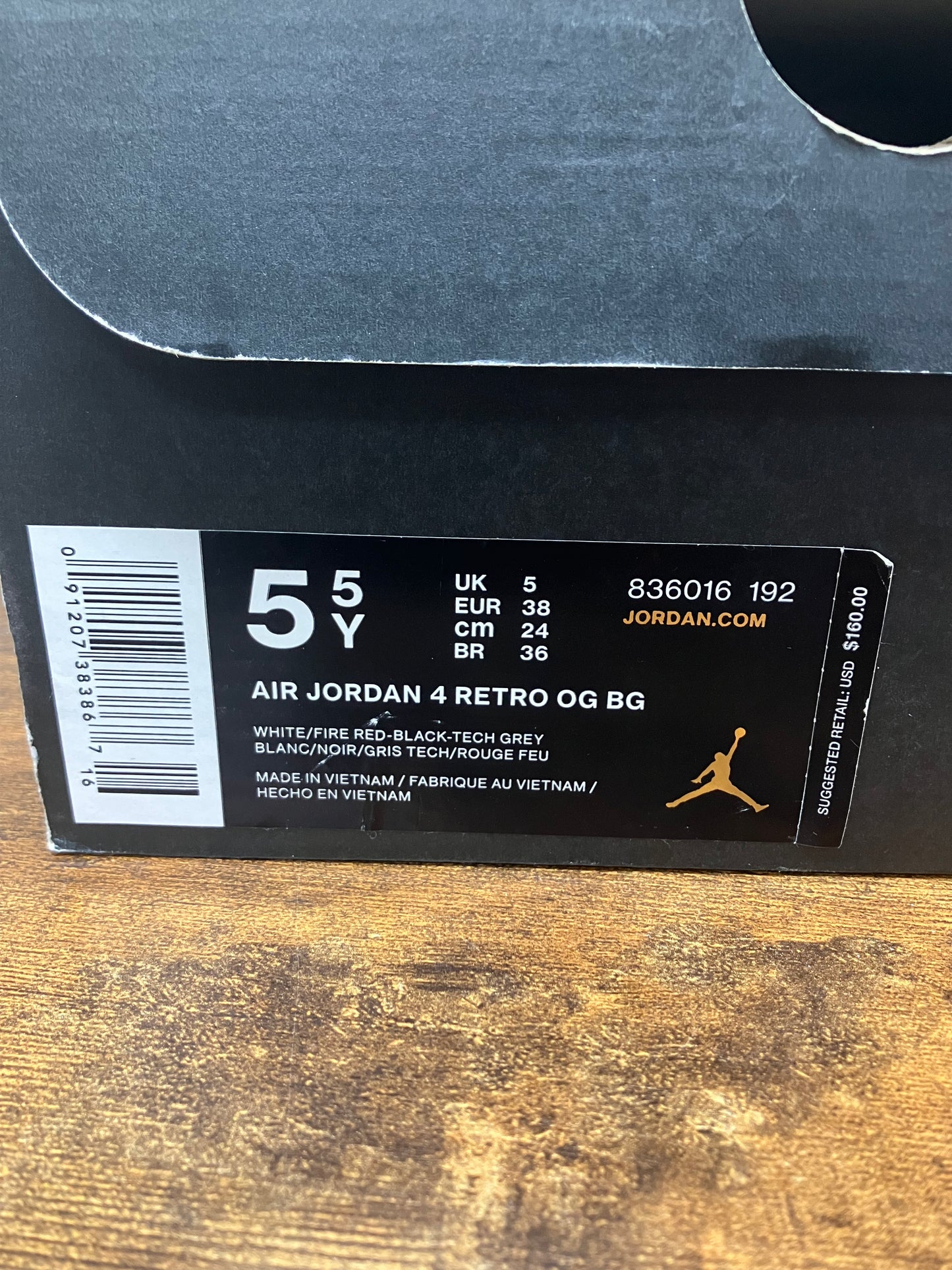 5.5y-Air Jordan 4 cement