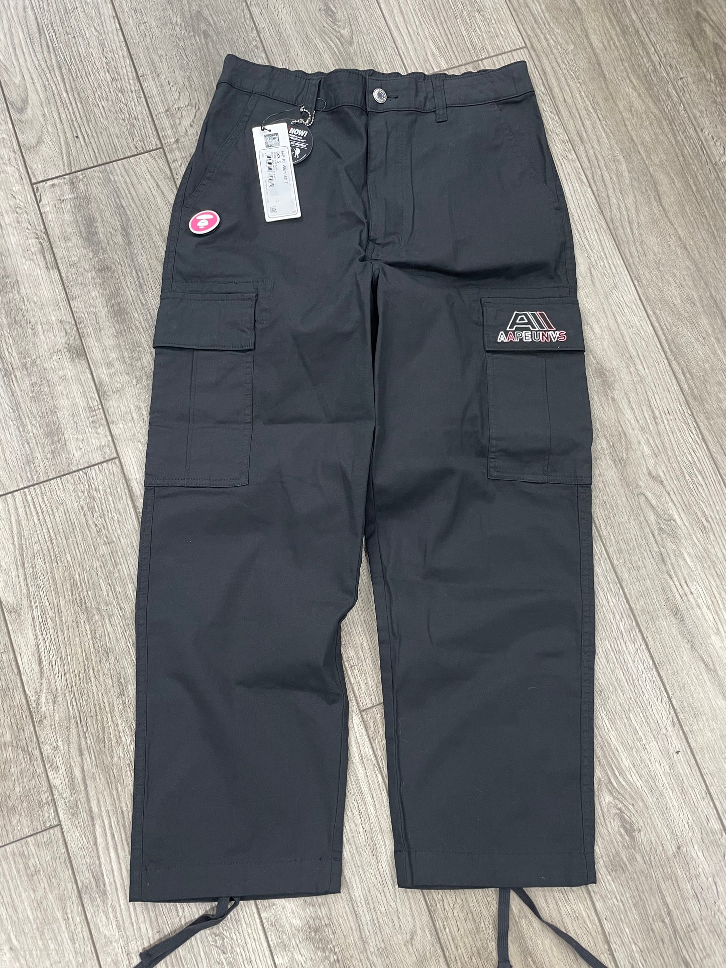 S-black AAPE cargo pants