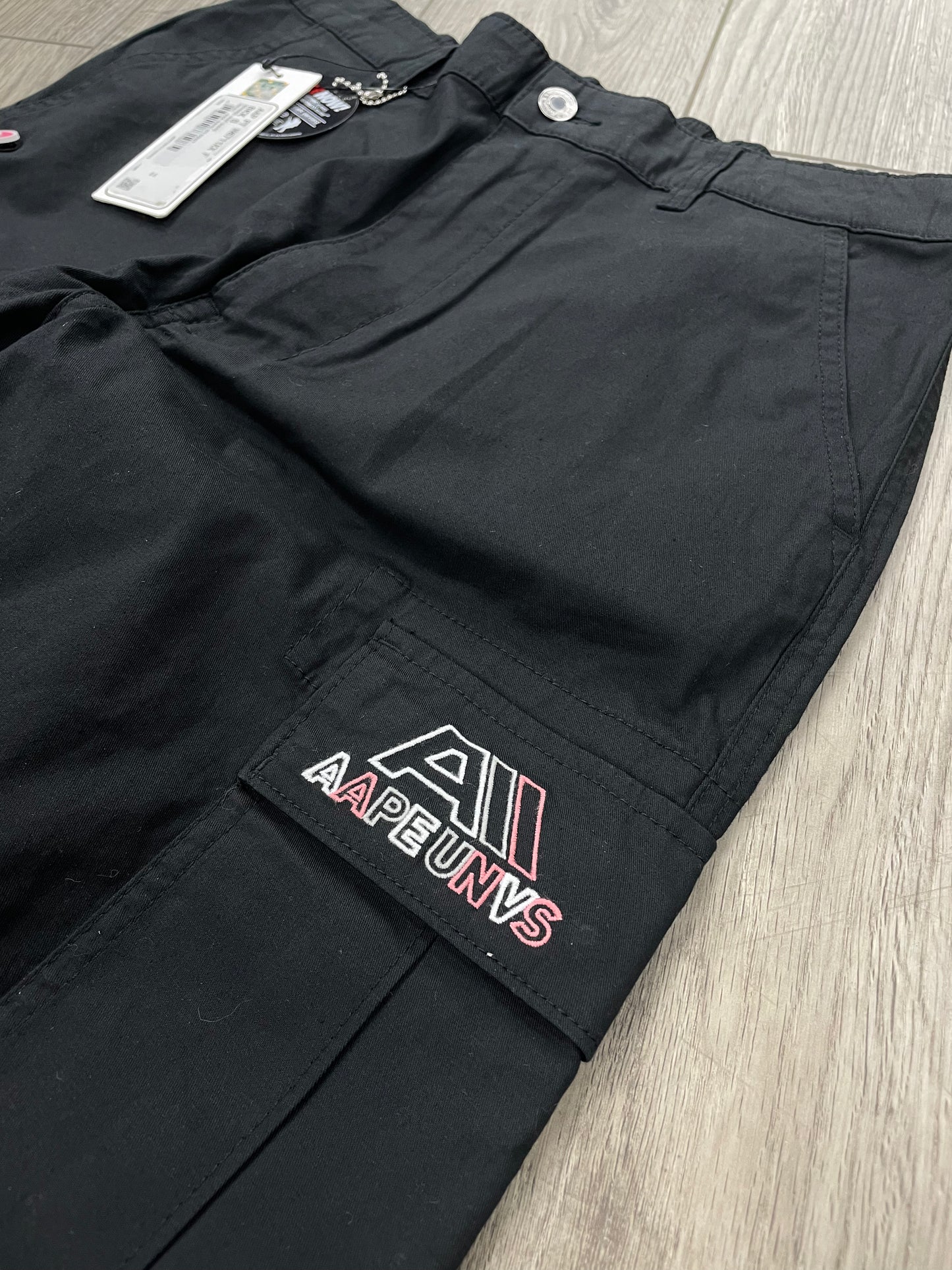 S-black AAPE cargo pants