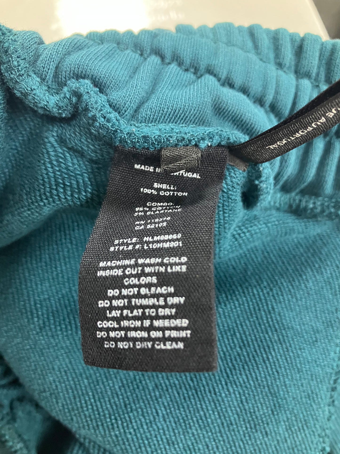 L-Helmut Lang Teal Sweatpants