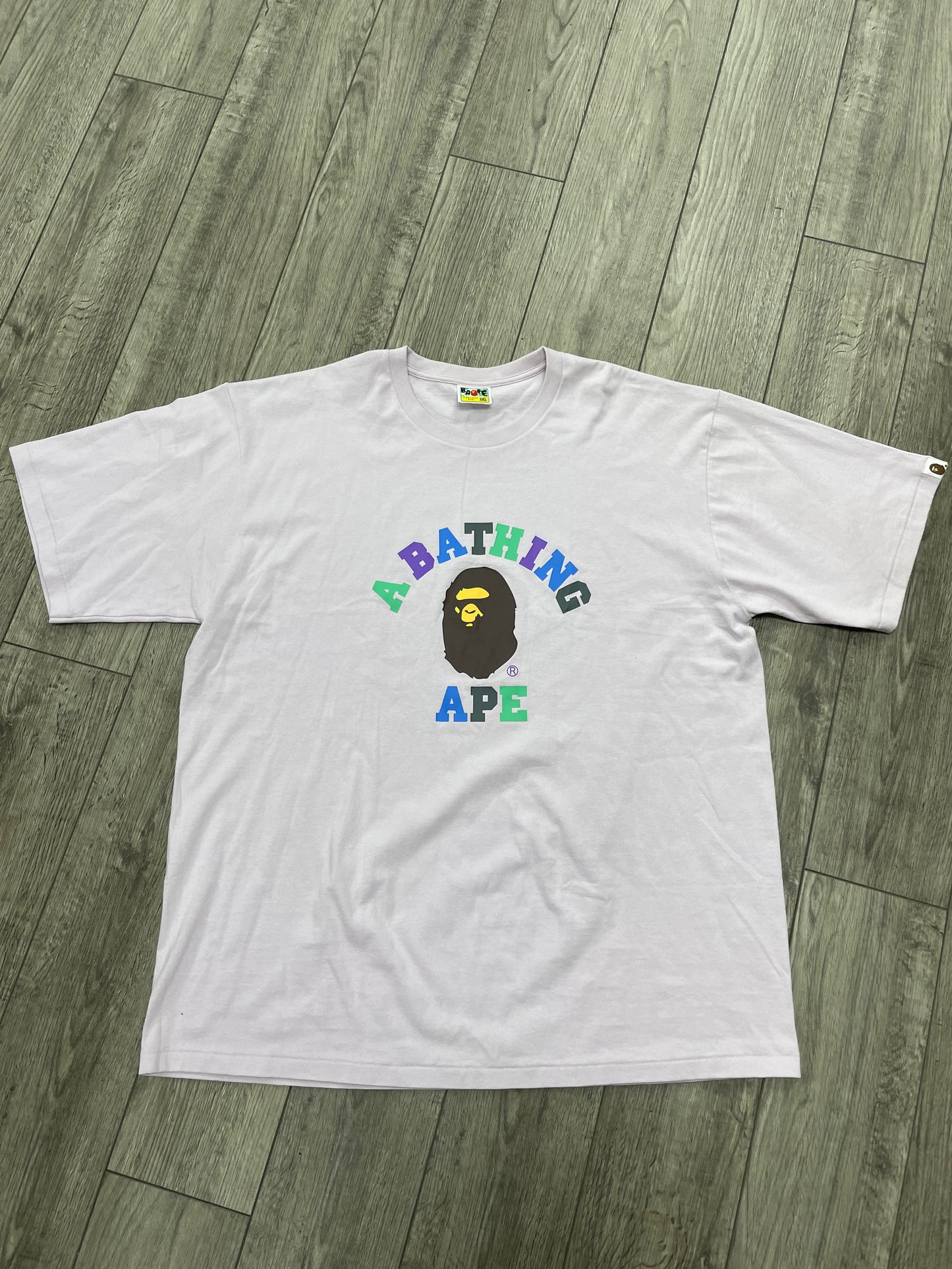 3XL-Bape Colors College Pink Tee