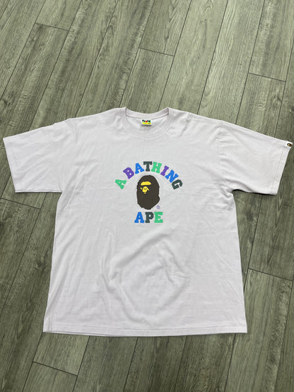 3XL-Bape Colors College Pink Tee