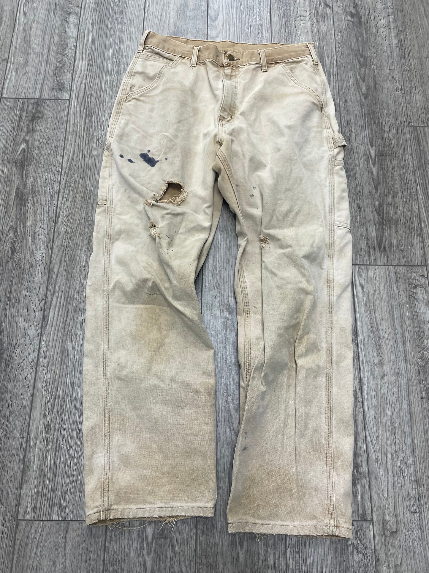32-Vintage Beige Carhartt Carpenter Pants