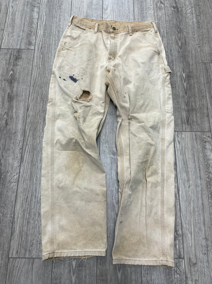 32-Vintage Beige Carhartt Carpenter Pants