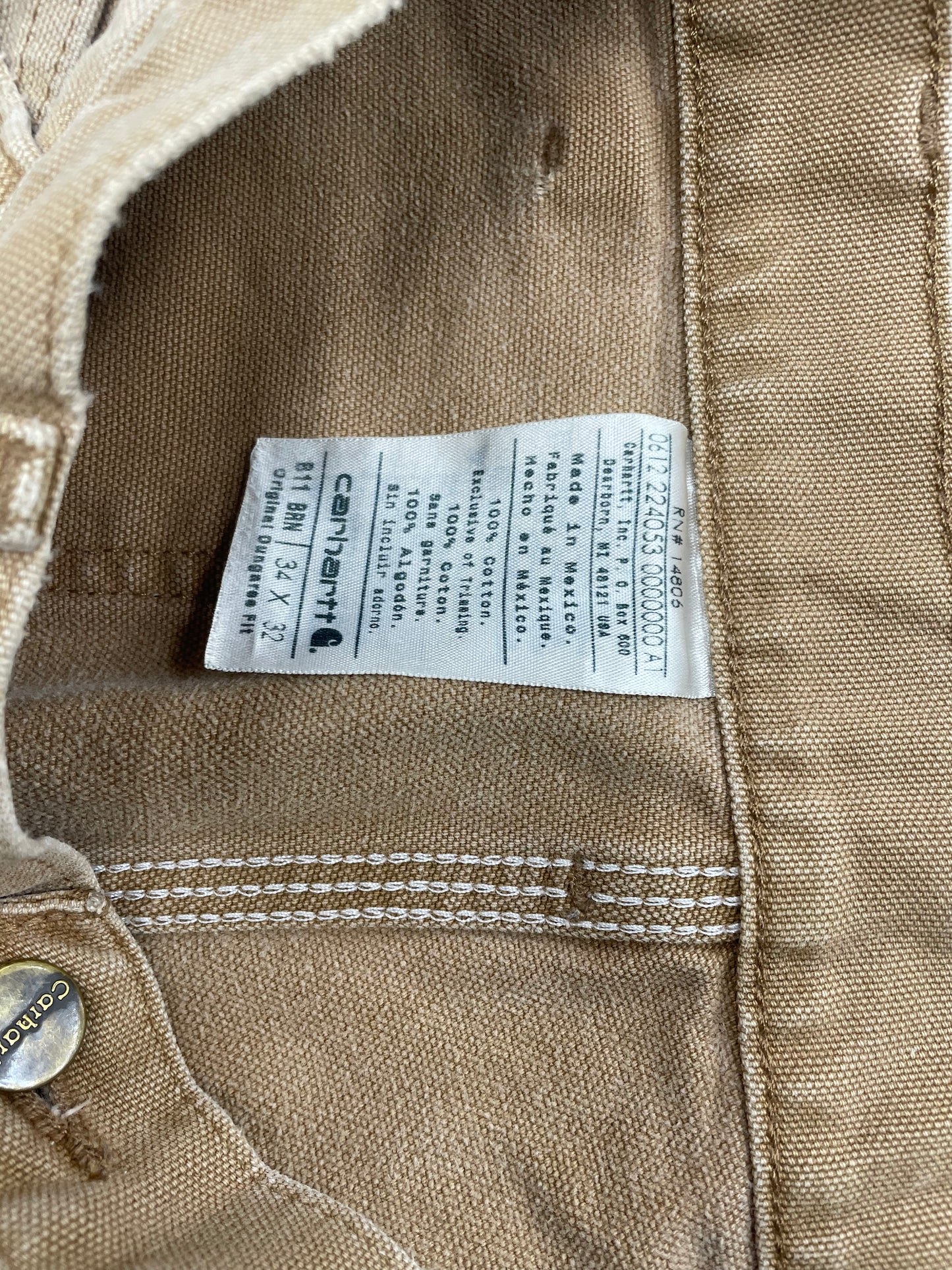 32-Vintage Beige Carhartt Carpenter Pants