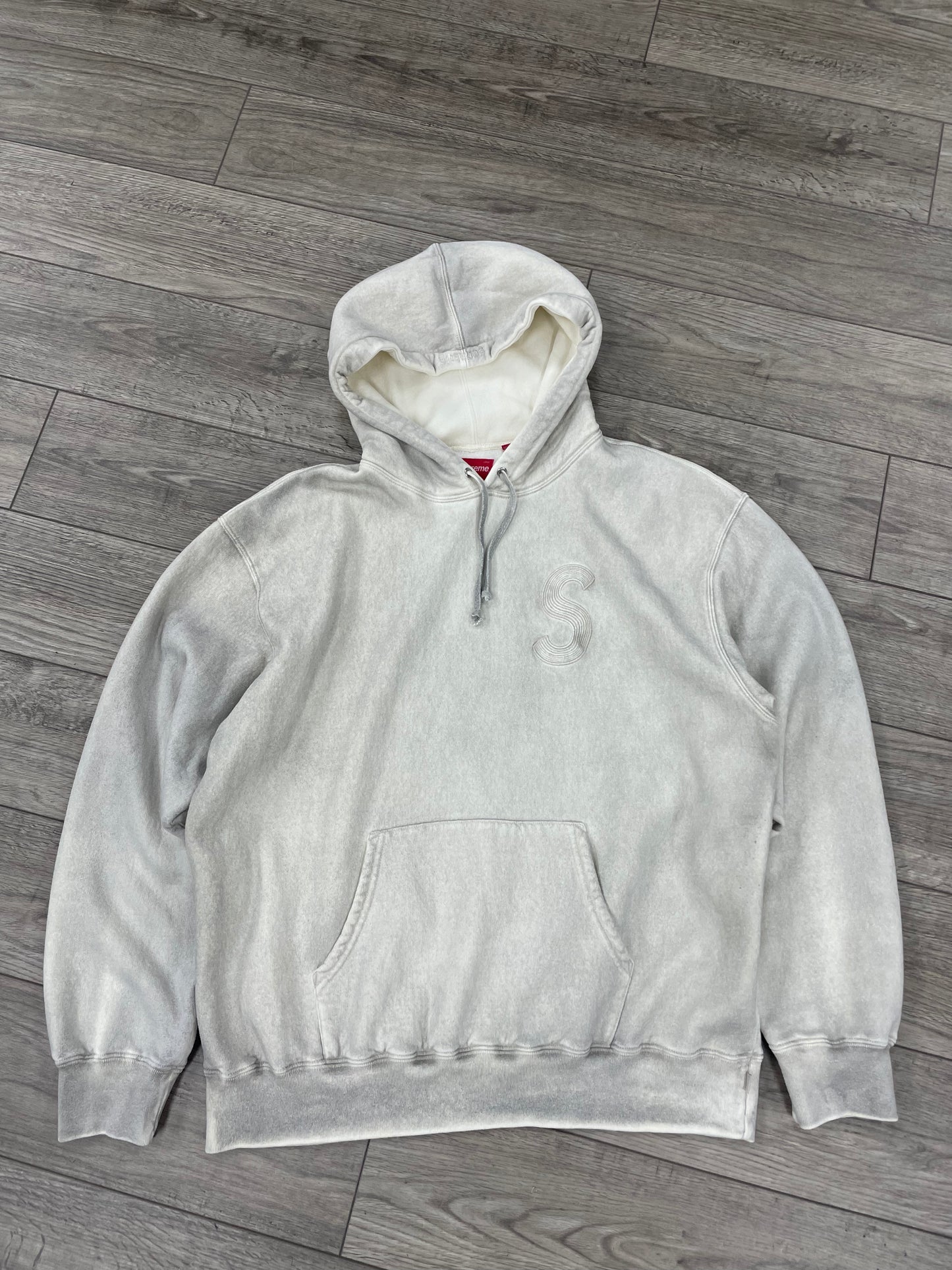 L - Supreme Overdyed S Logo Hooded Sweatshirt