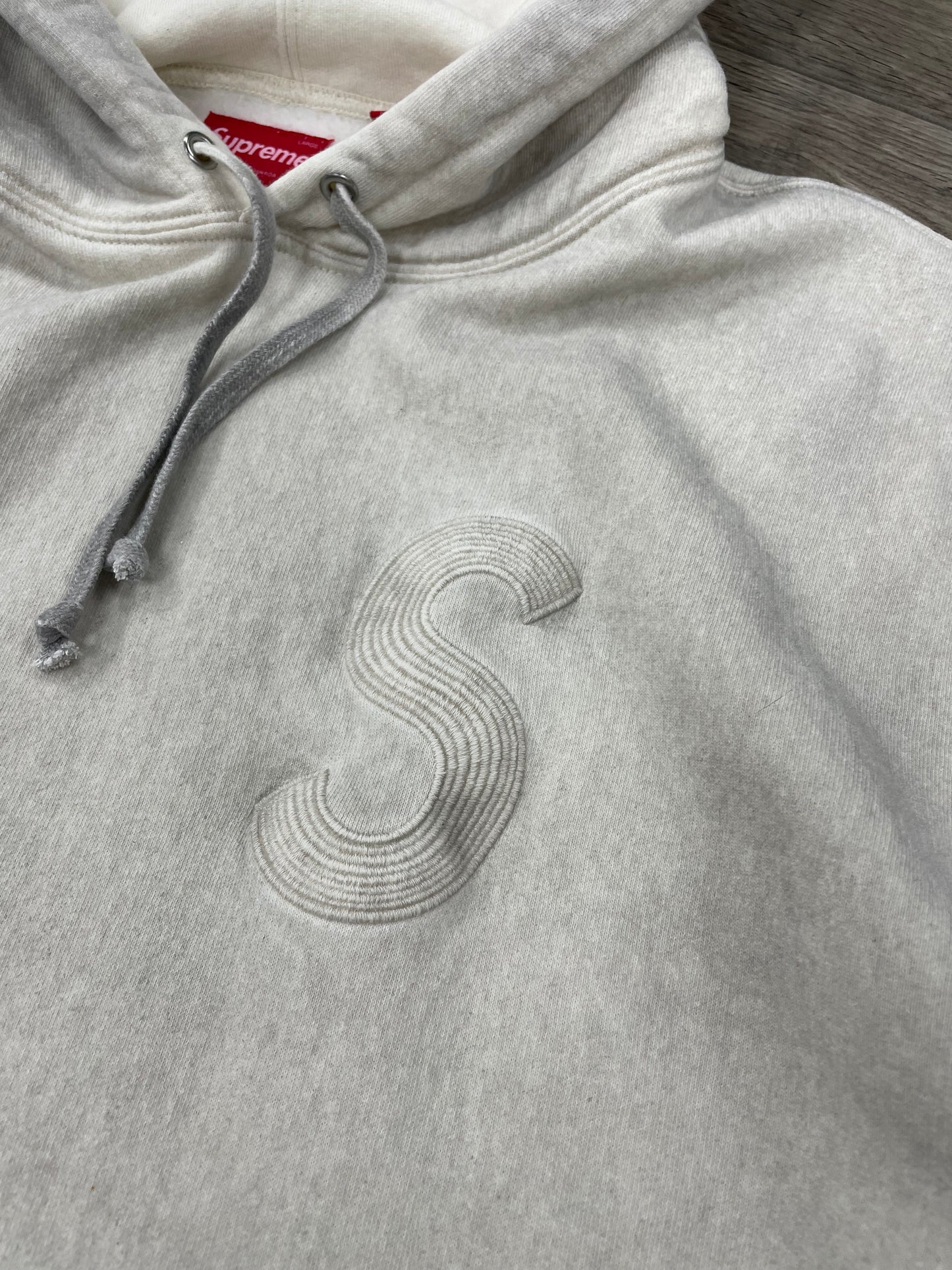 L - Supreme Overdyed S Logo Hooded Sweatshirt