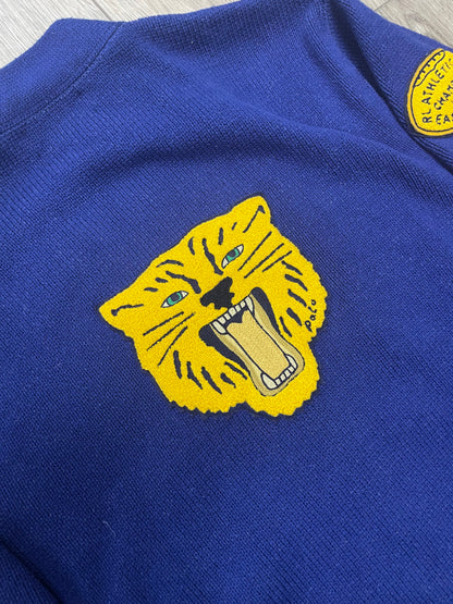 XL-Polo Ralph Lauren Varsity Patchwork Tiger Cardigan