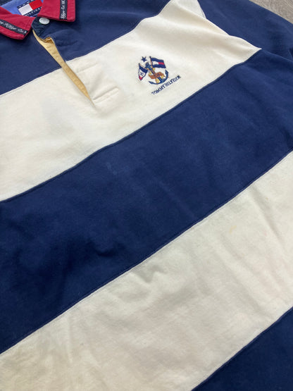 L-vintage Tommy Hilfiger Striped  Rugby Long sleeve