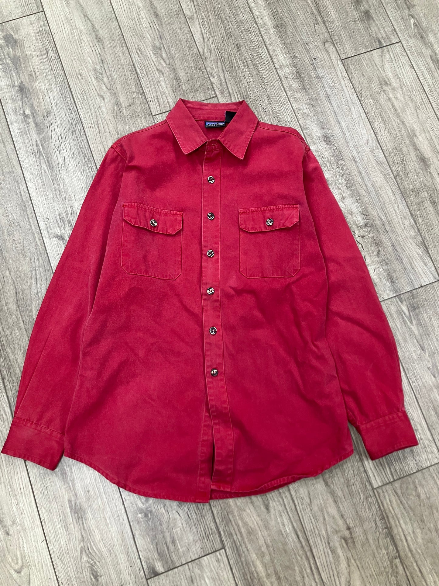 M-Patagonia Red Button Up Shirt
