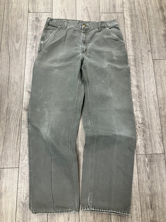 36-Carhartt Faded Gray Carpenter Pants