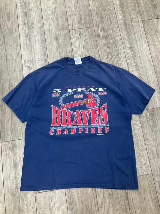 XL-Braves 3-Peat Champions 91-93 tee