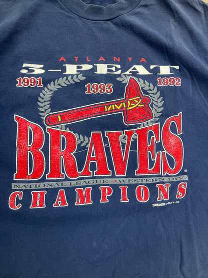 XL-Braves 3-Peat Champions 91-93 tee