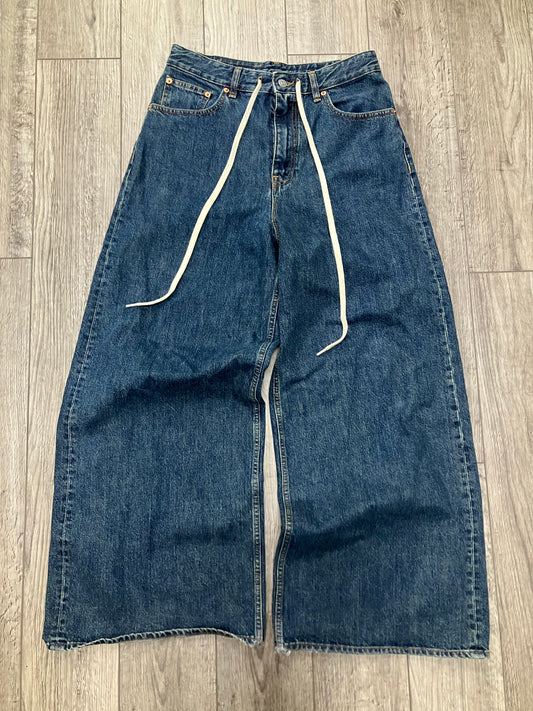 30-MM6 Maison Margiela Wide Leg Draw String Jeans
