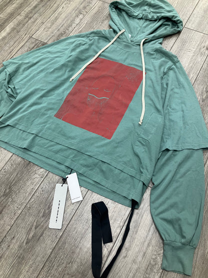 L-Rick Owens DRKSHDW Hustler aqua Hoodie