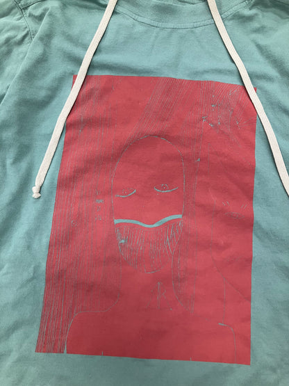 L-Rick Owens DRKSHDW Hustler aqua Hoodie