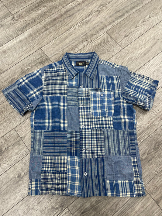 M-RRL Indigo Patchwork Camp Shirt