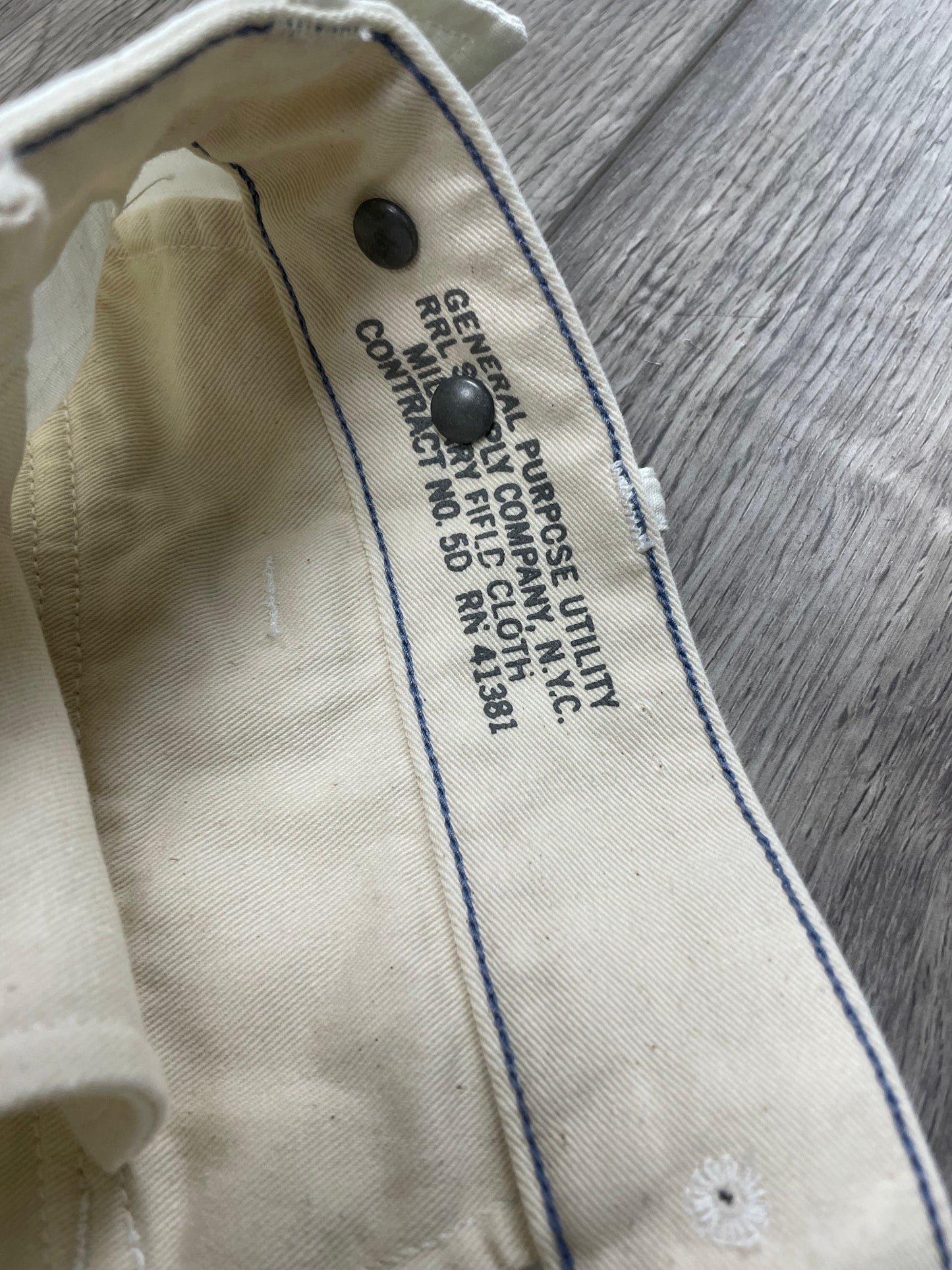 32-RRL White Regiment Ripstop Cargo Shorts